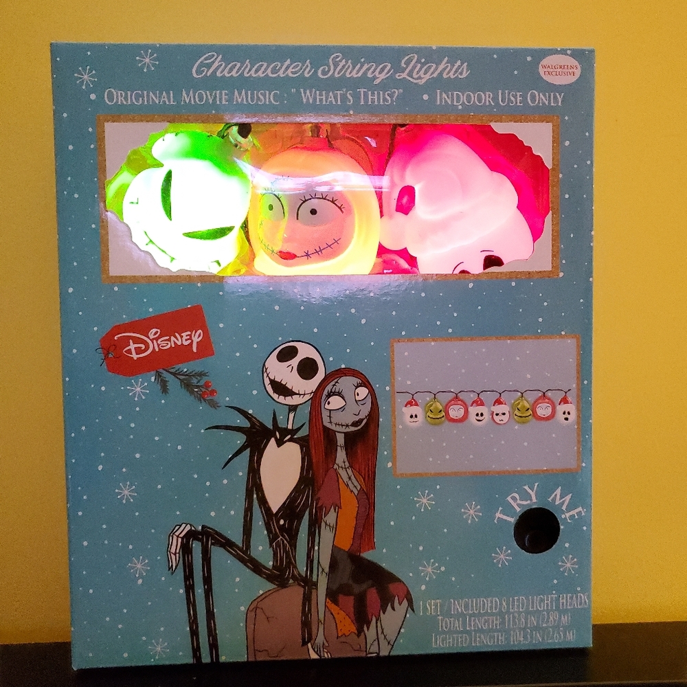 The Nightmare Before Christmas Holiday Character LED String Lights w/music
